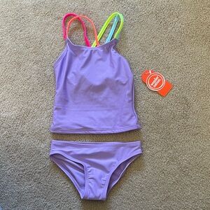 Wonder Nation Purple Tankini with Double Straps - Size XS (4/5)